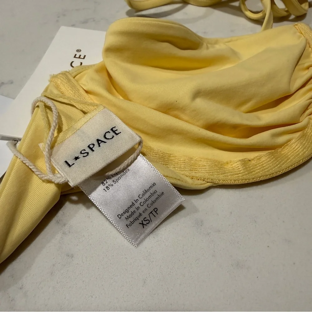NWT L*Space Sunny Yellow Bikini Top